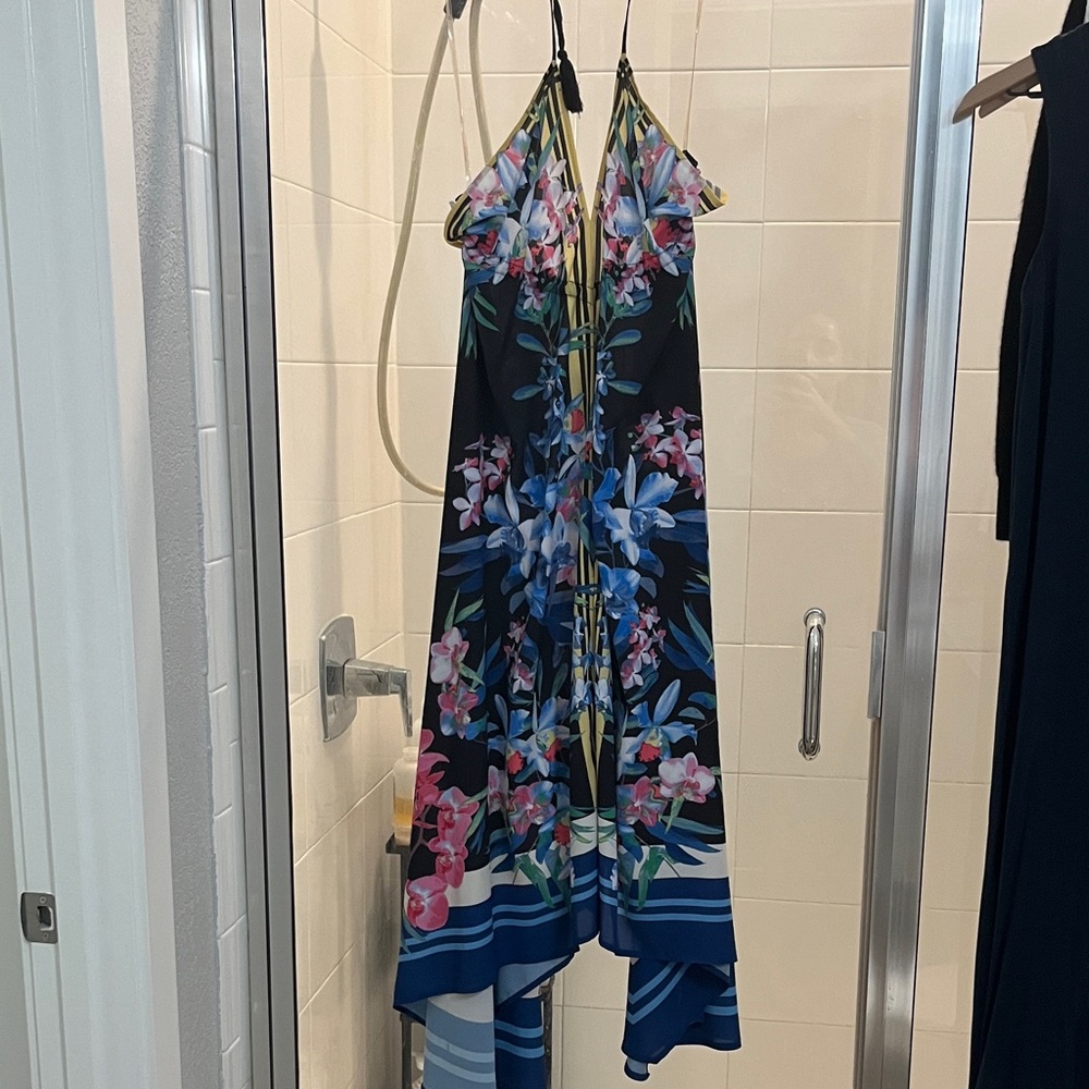 Tropical floral Halter Dress